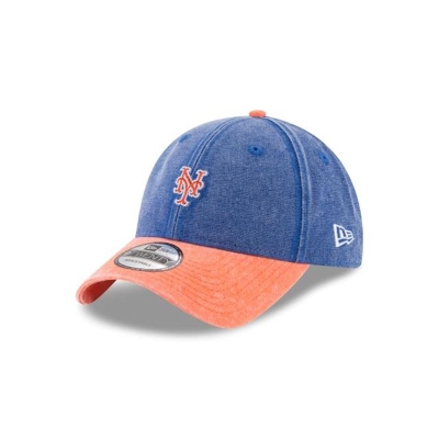 Blue New York Mets Hat - New Era MLB Rugged Canvas 9TWENTY Adjustable Caps USA2569307